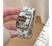 Retro Flower Strap For Apple Watch Band 49mm 40mm 44mm 45mm 41mm 38 42mm Elastic Nylon Band For iWatch Serie 3 4 5 6 SE 7 8