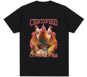 Certified Cock Lovers T-shirt Funny Chicken Meme T Shirt Men Women 100% Cotton Casual Short Sleeve Oversized T Shirts Streetwear