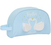 Neceser Escolar Glow Lab Cisnes Azul claro 28 x 18 x 10 cm