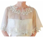 Elegant Cape Summer Casual Shawl Lace Short Sleeve Shrug Bridal Wedding Shawl