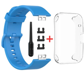 Silicone Watch Strap + Case For Huawei Watch Fit Strap Replacement Band Multicolor Protective Case Accessories band