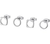 BREIL Colección NEW TETRA, Pendiente Mujer en Acero, Ideas de Regalos para Mujer