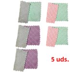 5/10-Pack Pure Cotton Random Color Kitchen Dishwashing Cloths Efficient Tableware Home Cleaning Towels Kitchen Bathroom Home