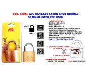 Avl candado laton a-normal 50 m.m. blister c50b