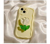 New Candy Macaron Crystal Flower Holder Phone Case For iPhone 15 14 13 12 11Pro Max 7 8 Plus Case