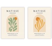 Set de 2 cuadros calidad premium con marco de madera - 30x40 cm o 50x70 cm - POSTER LAB