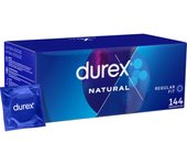 Durex Preservativo Natural Con Anchura Nominal De 56 mm Con Lubricante De Silicona Añadido Y Paredes De Látex De Grosor Medio Para Sexo Vaginal Anal U Oral Condón Clásico Lubricado Con Forma Anatómica Caja de 6 12 24 o 144 Unidades
