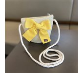 3-8 Years New Sun Straw Hat Set For Girls  Summer Travel Sunscreen Beach Hat Sun Hat  Bag
