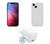 eSTUFF ES-KIT-IPH14 cargador de dispositivo móvil Teléfono móvil Transparente, Blanco Corriente alterna Interior