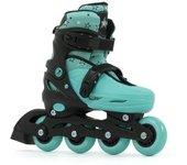 Patines en Línea SFR PLASMA NEGRO-VERDE Ajustables para Niños con Cómodo Botín y Ruedas de Inyección de PU