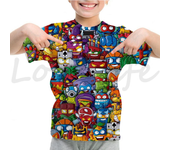 Children 3D Print Super Zings Series 7 T-shirt Summer Kids Cartoon Anime Tshirt Boys Girls Superzings T Shirt Baby Tee Cute Tops
