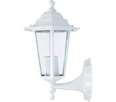 Farol de Pared de Aluminio y Cristal Blanco ø19,5x21x32cm - Edm