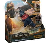Dragons, Cómo Entrenar a tu dragón, Patas de pez, acción de dúo Vikingo, Juguetes para niños a Partir de 4 años DreamWorks Figure Movie Med Gronckle Fishlegs, Multicolor (Spin Master 6074006)