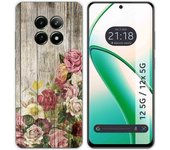 Tumundosmartphone Funda Silicona para Realme 12 5G / 12x 5G diseño Madera 08 Dibujos