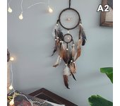 1Pc Indian Dream Catcher With Brown Feathers Wall Hanging Dream Catcher Bedroom Accessories Wind Chime Dream Catcher Home Decor