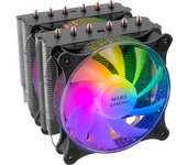 Mars Gaming MCPU-XT, Disipador CPU, Doble Torre Refrigeración, 6 Heatpipes HCT, TDP 300W, 2 Ventiladores ARGB PWM 12cm, Disipador de Calor Negro o Blanco