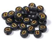 100-500PCS Acrylic Black Gold Color A-Z 26 Letter Beads Round Shape Alphabe Beads for Jewelry Making DIY Bracelet Accessories