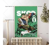 1PC Anime Cool Boy S-Sk8 The Infinity Poster Self-adhesive Art Waterproof Paper Sticker Coffee House Bar Room Wall Decor