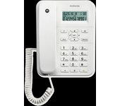 Motorola Voice - CT202  Teléfono con Cable,  10 Teclas de Memoria, Altavoz Manos libres, Música de Espera, Identificación de llamadas,  Rellamada al Último Número - Color Blanco