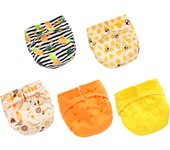 Pañales de tela de Color sólido para Bebe, Funda de pañal de Tela with Bolsillo