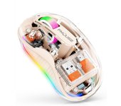 Ratón inalámbrico T30 2,4G, Luz RGB recargable, Ratón para Juguetes with DPI ajustable