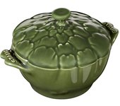 Cocotte 13 cm, alcachofa, Albahaca, Cerámica