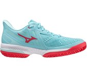 Mizuno Wave Exceed Tour Cc Wos Celeste Rojo Mujer