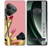 Tumundosmartphone Funda Silicona para Realme GT 6 / GT 6T 5G diseño Brochas Dibujos