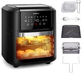 AIGOSTAR Freidora de Aire sin Aceite 12L, 1700W, 9 Modos Preconfigurados,  Sistema Giratorio, Incluye 7 Accesorios.