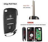 Remote Car Key For Peugeot Partne 107 207 307 307S 308 407 607 For Citroen C2 C3 C4 C5 C6 433MHz ASK CE0523/0536 HU83/VA2 Blade