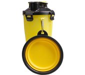Botella de Agua portátil de viaje para Perros, Comida para Perros Portatil with 2 Cuencos