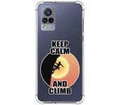 Funda Silicona Antigolpes para Vivo V21 5G diseño Mujer Escalada Dibujos