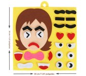 30cm/11.8in Change Face 3D Puzzle Funny Game Children Montessori Learning Educational Toys for Kids Facial Expression Sticker