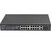 Lanberg Switch rack 19" POE+ 16x 100MB /2X COMBO GIGABIT ETHERNET 150W