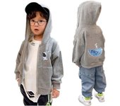 Children's Dino Jacket 2024 Spring New Cartoon Fashion Boys Hooded Sweatshirt Cute Tyrannosaurus Rex Coat Children's Clothing