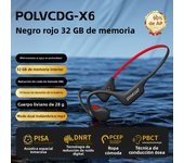 POLVCDG Bone Conduction earphones Bluetooth 5.3 wireless headset 32GB Memory MP3 IPX8 Waterproof swim outdoor sports X6