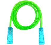 La cuerda de saltar luminosa intermitente es un gran juguete para niños o adultos. La cuerda de velocidad es ideal para ejercicios cardiovasculares en casa. Cuerda de saltar electrónica, verde