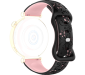 12/16/18/20/22mm Silicone Two-Tone Flower Soft Sport Strap for Amazfit GTR, Huawei, Xiaomi, Garmin, Samsung Gear/Galaxy Watch