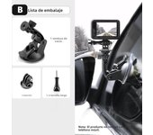 Vamson for Insta360 X3 Accessories Car Bracket Glass Suction Cup Action Camera Sport Mount for Go Pro Hero 11 10 9 Accessories