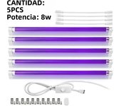 1-5Pcs Black Light Lamp UV Black Light Tube 8W 6W Ultraviolet Germicidal Light Blacklight Bar for Halloween Party Disco UV Lamp