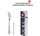 Mr.Spoon Serie Hielo Tenedores 12, 48 o 120 piezas,Acero inoxidable 18/10,Alta calidad y acabado,Tenedor mesa largo 204mm,tenedor fruta 183mm,tenedor postre 155mm,Mango monobloque,Apto para lavavajillas,Empaque ecológico,Para casa,hotel,restaurante