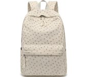 Mochila para niñas de la escuela, linda mochila de pana, mochila para niños, mochila para computadora portátil, regalos para mujeres (pequeñas flores de pana beige)