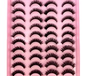 New Mixed 20 Pairs 5D Fluffy Mink Eyelashes 3D Natural False Eyelashes Mink Lashes Soft Eyelash Extension Makeup Kit Cilios