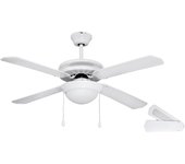 Ventilador de techo con luz Orbegozo CP 25132 B, 4 aspas, 3 velocidades, 132 cm de diámetro, 60 W
