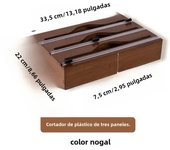 Cling Film Organizer With Cutter, Tin Foil Cutter Box,Kitchen Desktop Drawer Organizer Wall Mountable