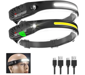 Powerful LED Induction Headlamp XPE+COB Head Flashlight USB Rechargeable Camping Fishing Search Light Waterproof Headlight