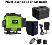 New Upgrade Jumbo battery Nivel láser 4D de 8/12/16 líneas autonivelante de línea verde, 360 Profissional Horizontal y Vertical