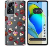 Funda Silicona para Zte Blade A72s diseño Muffins Dibujos