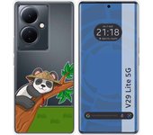 Funda Silicona Transparente para Vivo V29 Lite 5G diseño Panda Dibujos