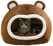 Gato divertido cama suave plouche suave Casa de mascotas sillón para gatos niños y niños pequeños perros mascota tienda la cueva